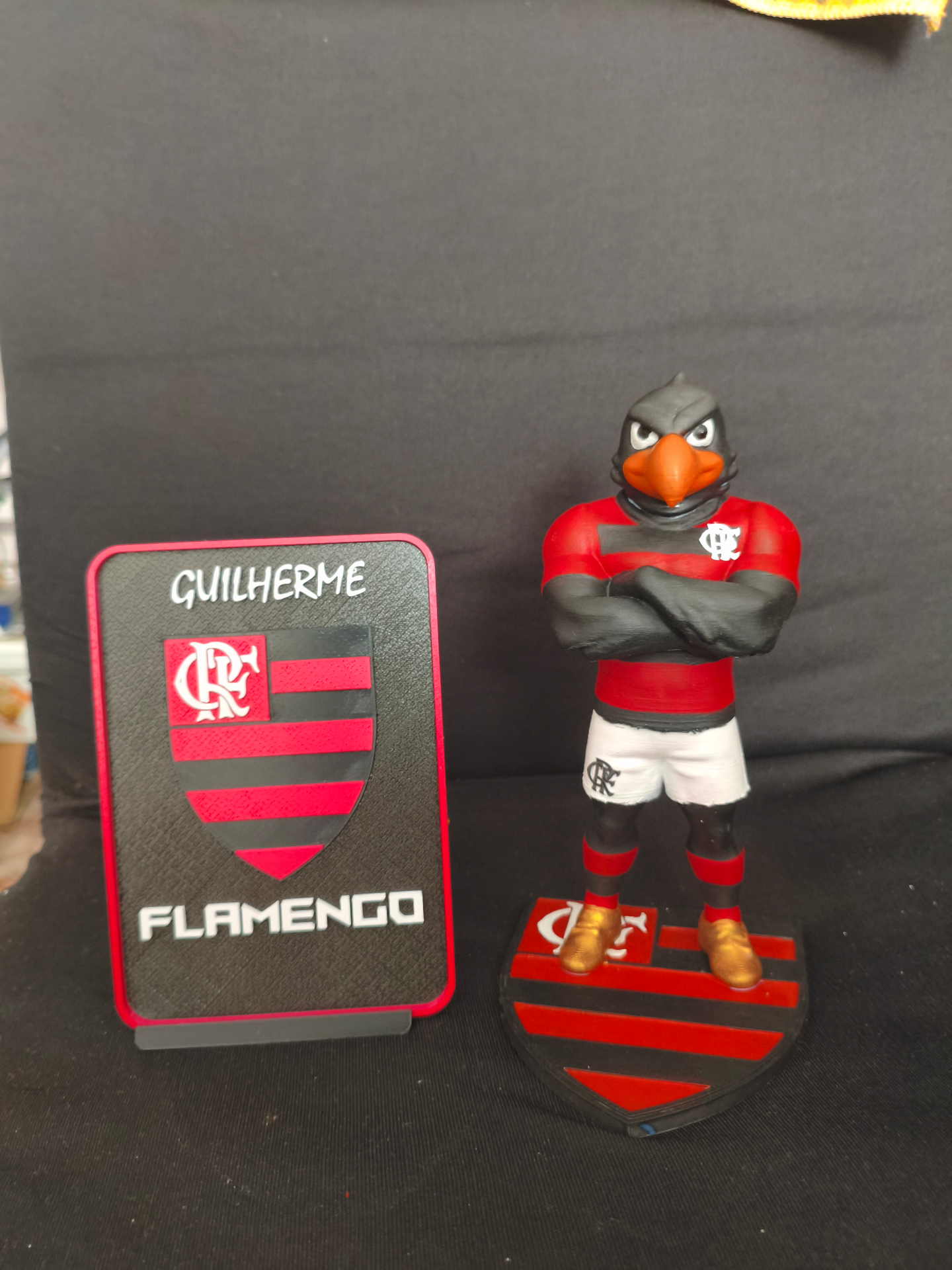 Urubu Rubro-Negro — Flamengo — Edição Guilherme — mascote + placa